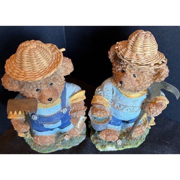 Vintage K’s Collection Teddy Bear Working Gardening Figurines Lot Of 2 - Picture 2 of 10